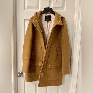 J Crew Chateau parka in Italian stadium-cloth wool (Heather Acorn). Size 4
